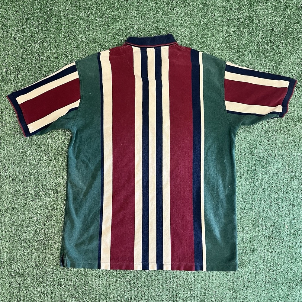 Vintage 90s Austin Clothing Co Polo Shirt Men's XL Colorblock Retro Y2K Disco - Picture 5 of 5
